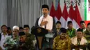 Presiden Joko Widodo memberi sambutan saat menghadiri pembukaan musyawarah nasional dan konferensi besar Nahdlatul Ulama di Banjar, Jawa Barat, Rabu (27/2). (Liputan6.com/Angga Yuniar)