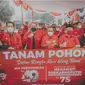 Rayakan ulang tahun Megawati, PDIP Surabaya tanam ratusan pohon (Liputan6.com/Istimewa)