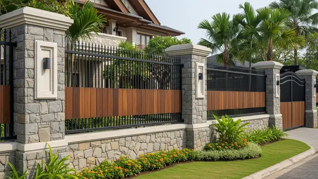 Merasa Rumah Kurang Aman? 10 Model Pagar Besi Tinggi Kombinasi Kayu Ini Bisa Dicoba