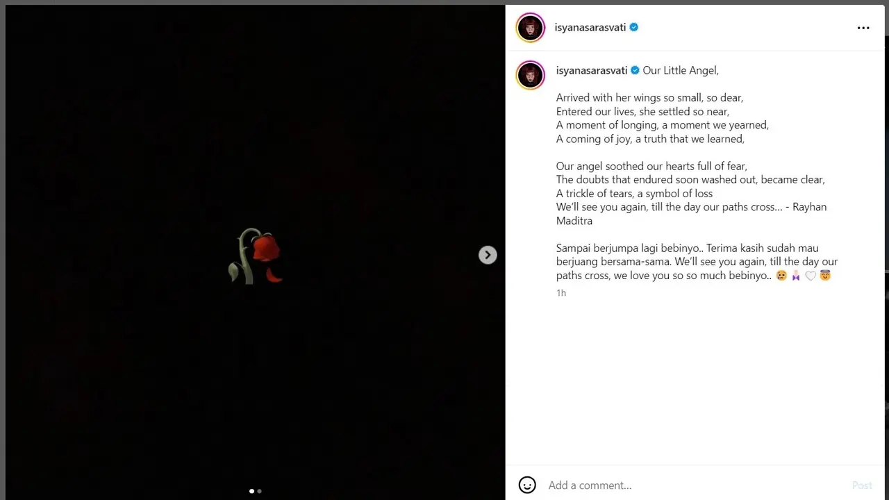 Isyana Sarasvati Keguguran, Unggah Foto USG Kandungan dan Tulis Pesan Haru (instagram.com/isyanasarasvati)