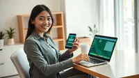 cara menautkan perangkat whatsapp ke hp lain ©Ilustrasi dibuat AI