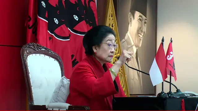 Ketua Umum Partai Persatuan Indonesia Perjuangan (PDIP) Megawati Soekarnoputri di HUT ke-51 PDIP.