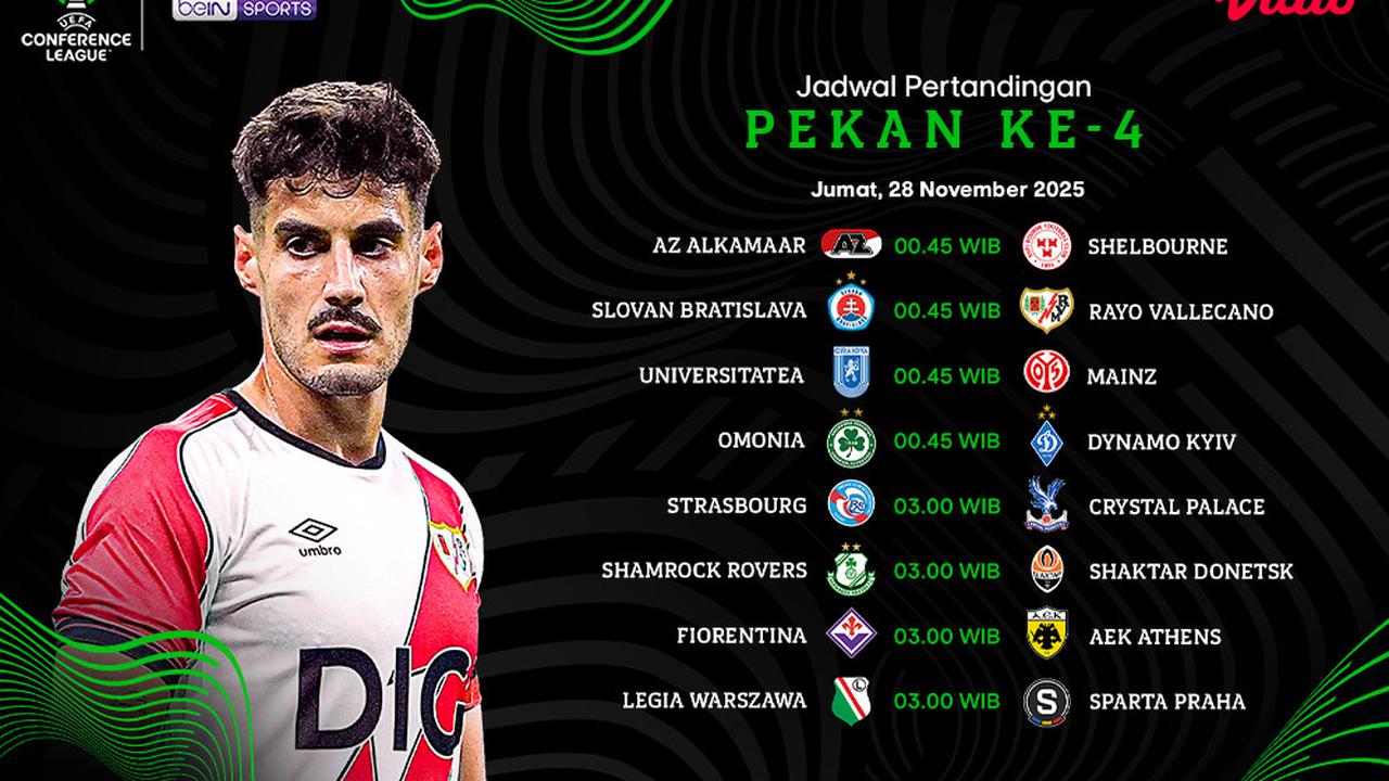 Simak Jadwal UECL 2025/26 Pekan ke-4, Live Eksklusif di Vidio
