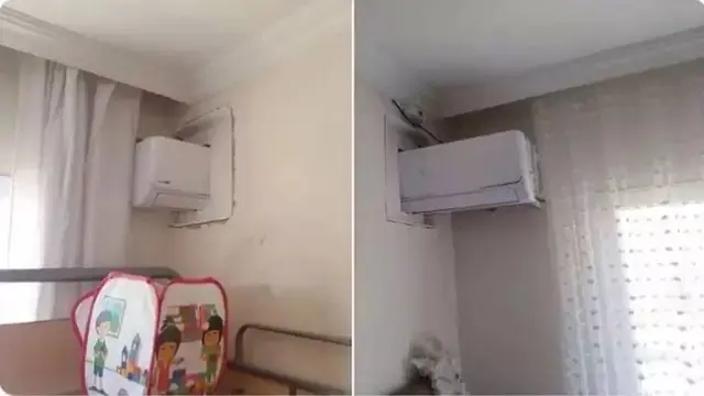 6 Potret Cara Berbagi AC Ini Kocak Banget, Hawa Dinginnya Dibagi Dua