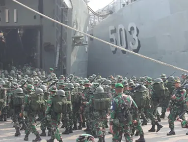 Ratusan Prajurit Yonif 312 Menuju Daerah Penugasan