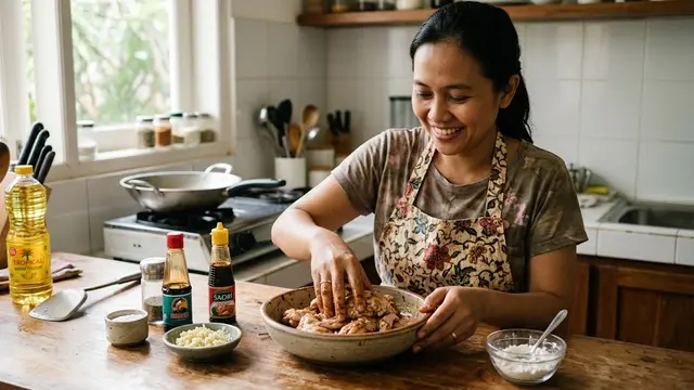 Membuat Chicken Wings Bawang Putih