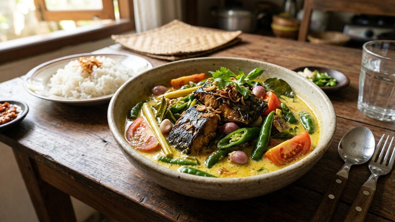 Resep Ikan Asap Kuah Santan dengan Cabai Hijau dan Tomat, Gurih Pedasnya Bikin Nambah Nasi