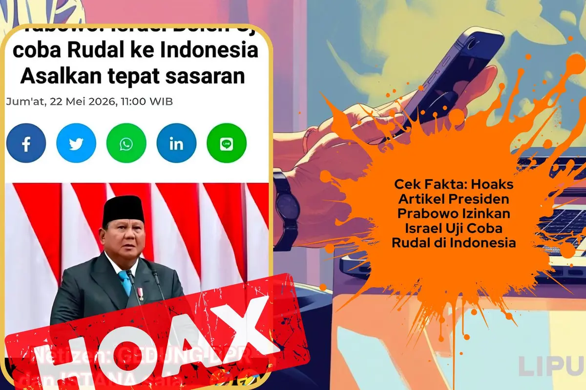 Cek fakta artikel Presiden Prabowo izinkan Israel uji coba rudal di Indonesia