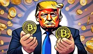 Aset kripto memecoin bertema Donald Trump (TRUMP). (Foto: By AI)