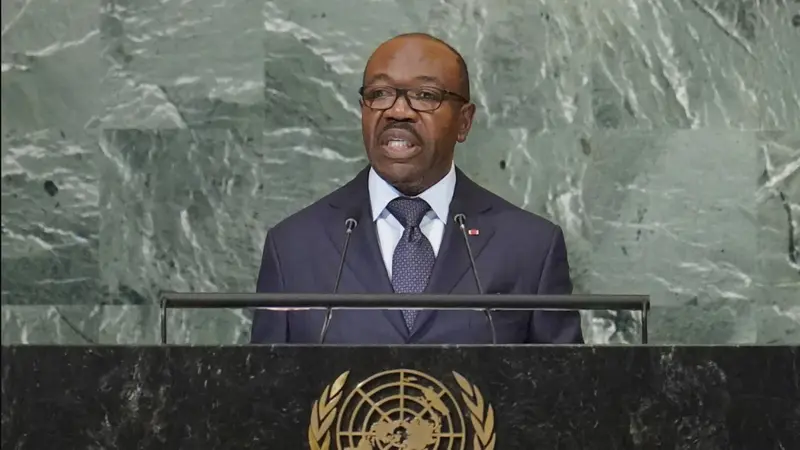 Presiden Gabon Ali Bongo Ondimba di PBB pada 2022.