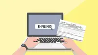 Banner Lapor Pajak dengan E-Filing (Liputan6.com/Triyasni)