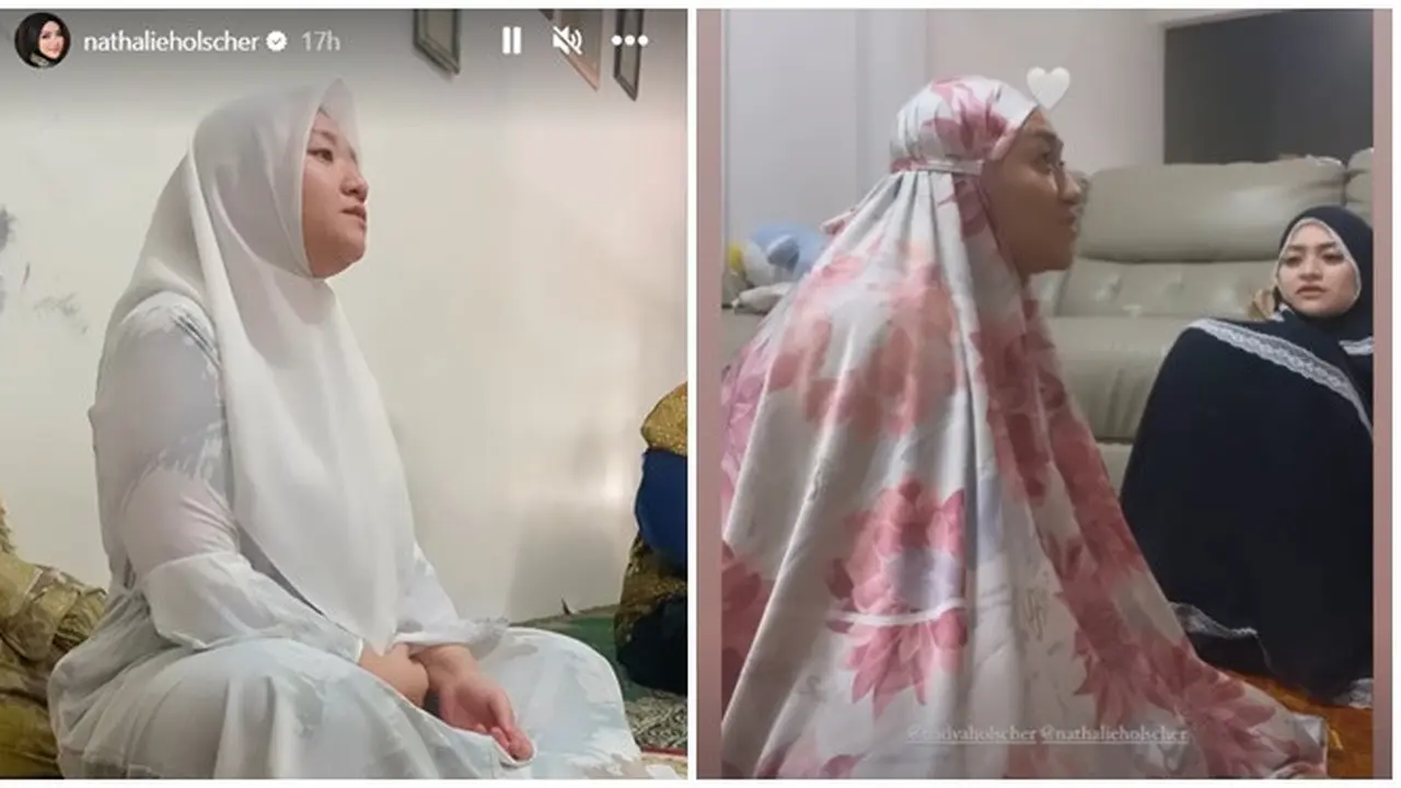 6 Momen Adik Nathalie Holscher Jadi Mualaf, Langsung Belajar Wudhu dan Sholat