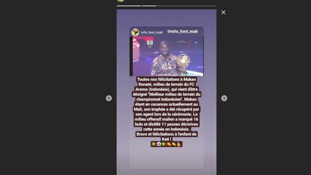 Makan Konate, Sumber Instagram