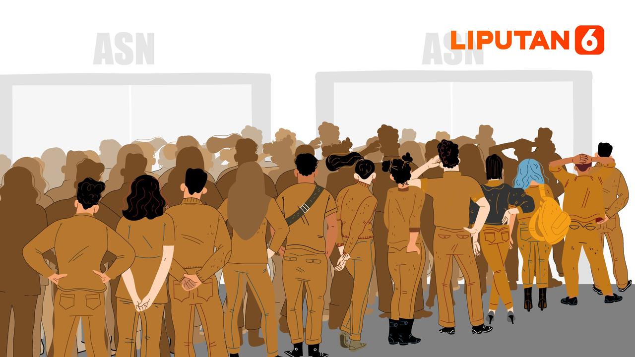 Banner Infografis Rencana 1,7 Juta Honorer Diangkat Jadi ASN di 2024. (Liputan6.com/Abdillah)