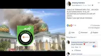 [Cek Fakta] Gambar Tangkapan Layar Foto Masjid Agung Belopa Terbakar