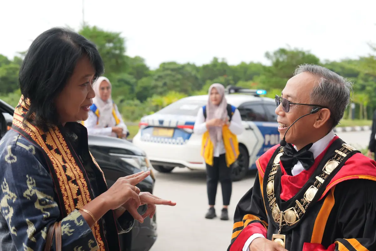 Wamen Diana dalam Orasi Ilmiah Guru Besar ITERA: Pentingnya Kolaborasi Lintas Sektor Antisipasi Bencana Gempa