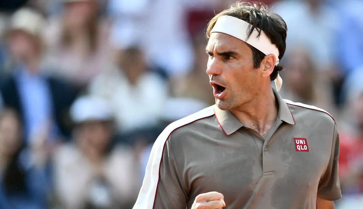 5. Roger Federer (tenis): 93.4 juta dolar AS. (AFP/Philippe Lopez)