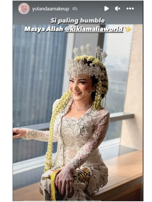 Resmi Menikah, Ini 6 Potret Kiki Amalia Jadi Pengantin di Hari Ulang Tahunnya