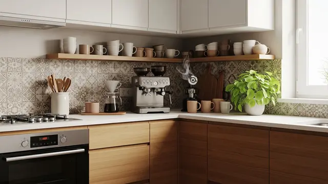 Model Dapur dengan Area Khusus Membuat Kopi