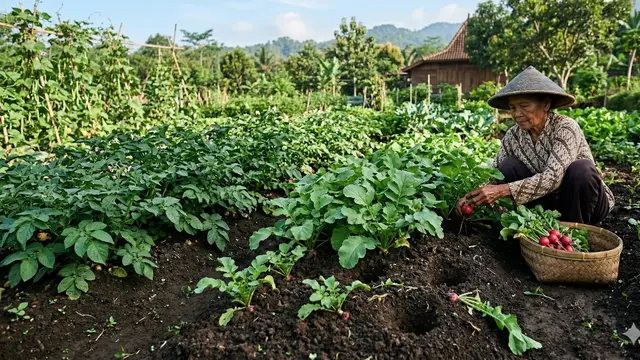 Tanaman pendamping kentang (Foto: Gemini AI)