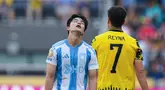 Pemain Ulsan Hyundai, Yoon Jong-gyu, tampak kecewa setelah ditaklukkan Borussia Dortmund pada laga terakhir Grup F di TQL Stadium, Cincinnati, Kamis (26/6/2025). (AP Photo/Jeff Dean)