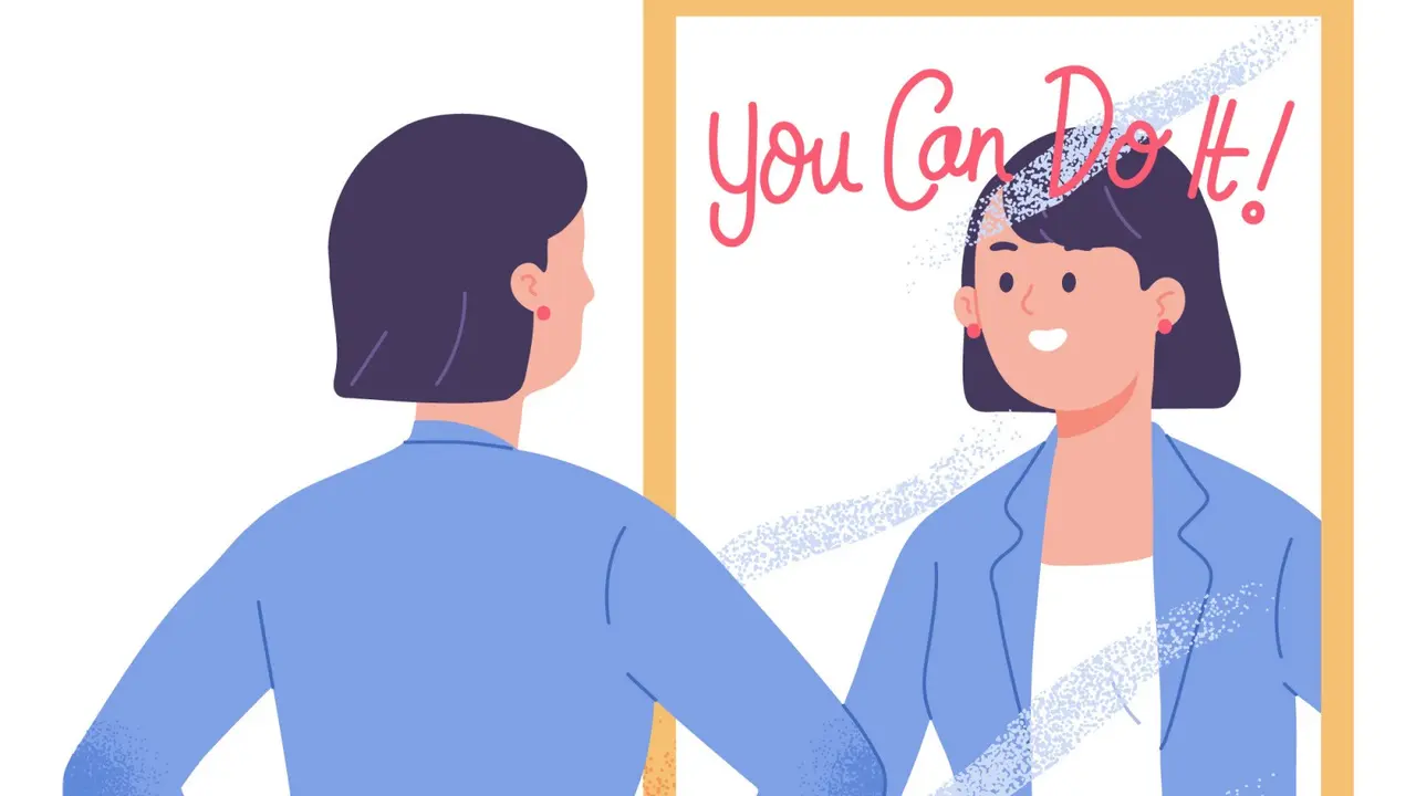 Ilustrasi semangat, inspirasi, motivasi, diri sendiri