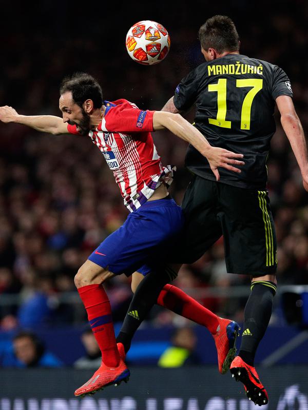 Kemenangan Atletico Madrid dengan skor 2-0 atas Juventus di Wanda Metropolitano dalam babak 16 besar Liga Champions musim lalu. (AP Photo/Manu Fernandez)