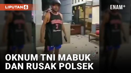 VIDEO: Sambil Mabuk, Prajurit TNI Rusak Polsek Kota Wasior