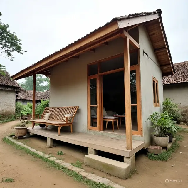 9 Desain Rumah Kampung dengan Konsep Semi Outdoor Cocok Buat Iklim Tropis