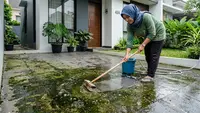 10 Cara Mencegah Lumut Tumbuh di Lantai Teras agar Tetap Bersih dan Tidak Licin