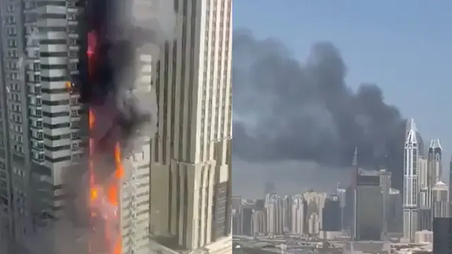 Kebakaran Landa Gedung Pencakar Langit Marina Pinnacle di Dubai, 3.820 Orang Dievakuasi