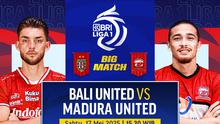 Link siaran langsung BRI Liga 1: Bali United vs Madura United di Vidio akhir pekan ini. (sum. doc. vidio.com)