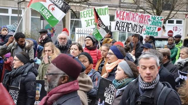 Berlin, Jerman sejumlah demonstran mendukung kemerdekaan Sahara Barat