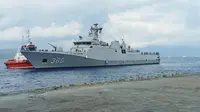 KRI Sultan Hasanuddin 366 bersiaga di perairan Selat Bali (Istimewa)