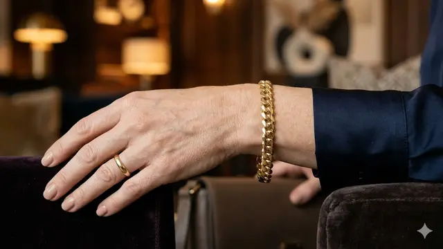 Model Gelang Emas Rantai untuk Usia 50 Tahun ke Atas