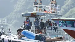 Olimpiade Paris 2024 merupakan kali kedua bagi Rio mewakili Indonesia di ajang multicabang dunia tersebut. (Ben Thouard/Pool Photo via AP)