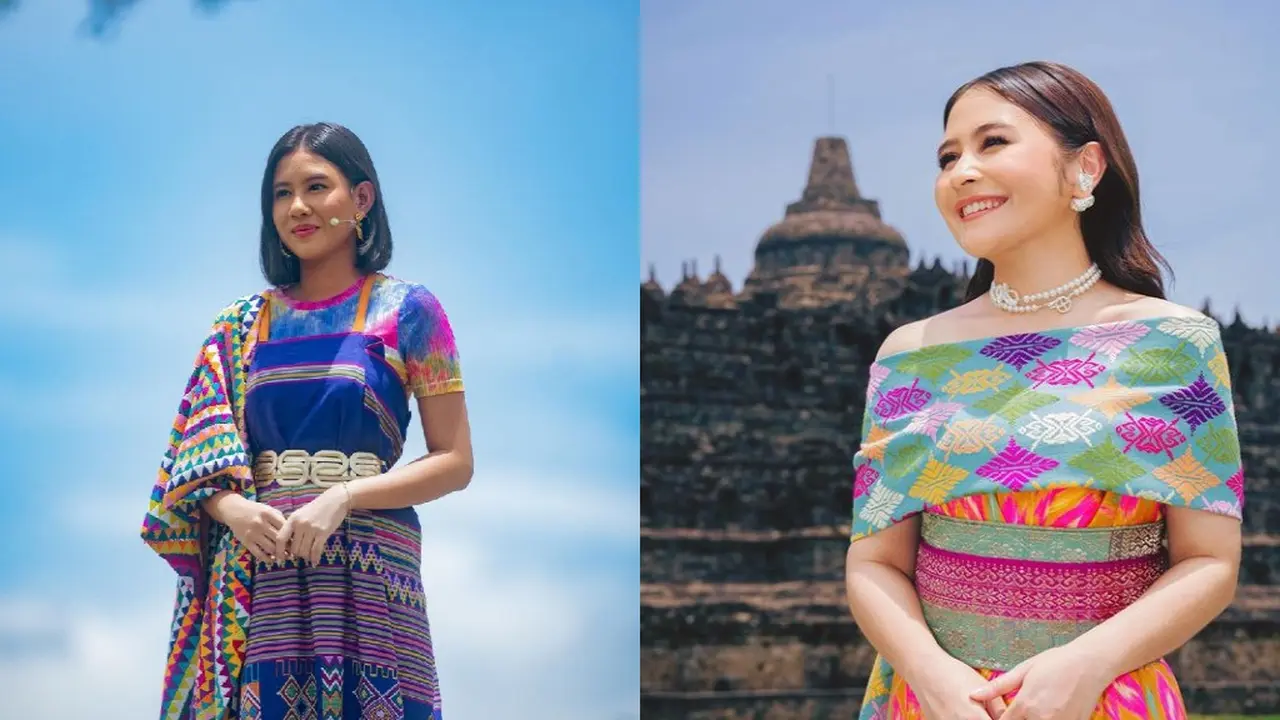 Adu Gaya Prilly Latuconsina dan Shenina Cinnamon dalam Balutan Tenun Warna-Warni di FFI