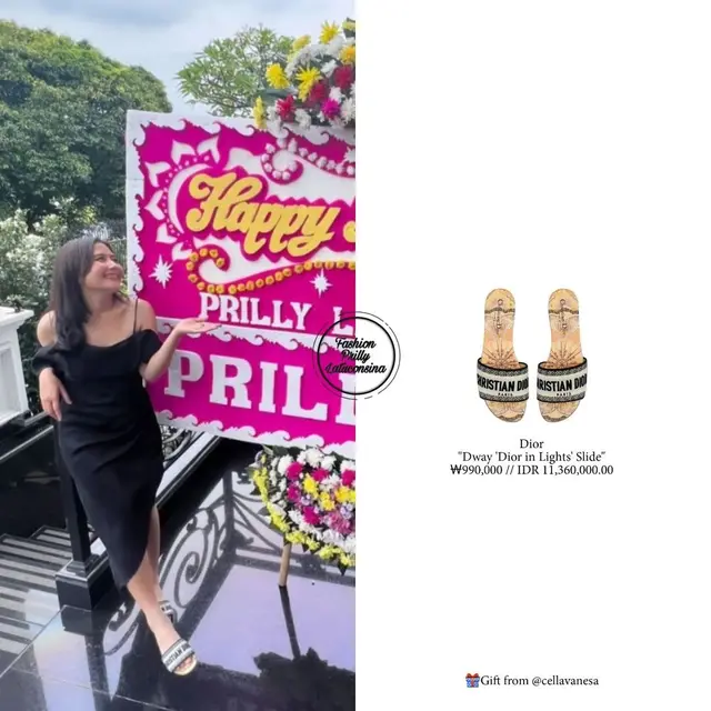 [Fimela] Nongkrong di Warkop, Sandal Prilly Latuconsina Jadi Pusat Perhatian