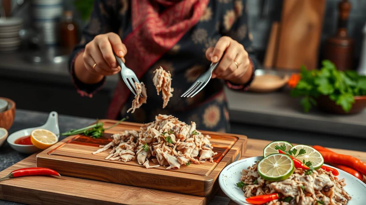 resep tongkol suwir simple