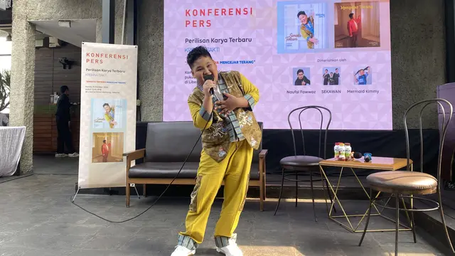 Krishna Sakti dalam konferensi pers Perilisan Karya Terbaru Krishna Sakti yang dihelat di Jakarta, Kamis (8/10/2026). (Liputan6.com/Nola Vemiliana)