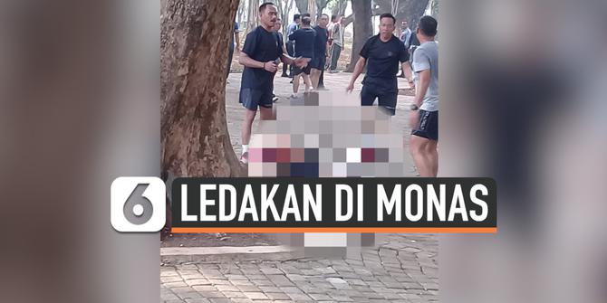 VIDEO: Ada Ledakan di Monas, Anggota TNI Jadi Korban