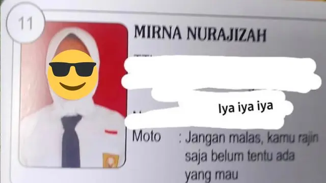 6 Moto Murid di Buku Tahunan Sekolah Ini Kelewat Unik, Bikin Heran