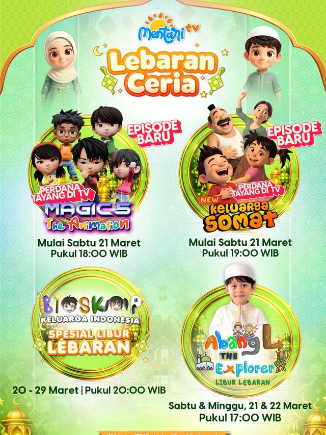 Rangkaian program spesial untuk Sahabat Mentari TV mulai 20 hingga 29 Maret 2026. (Foto: Dok. Istimewa)