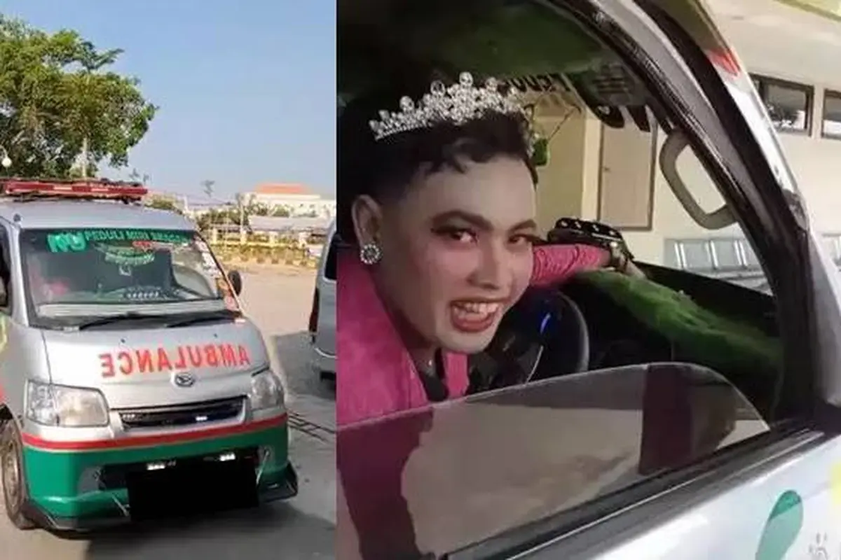 Viral Sopir Ambulans Tancap Gas ke IGD Meski Masih Pakai Kebaya Karnaval Ini Tuai Pujian