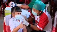Vaksinasi untuk anak usia 6-11 tahun dimulai di Sulut, Rabu (15/12/2021).
