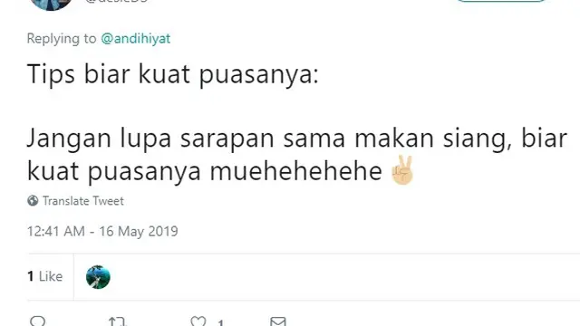 tips kuat puasa ala warganet