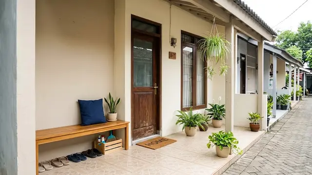 Desain Teras Rumah Kontrakan Petak