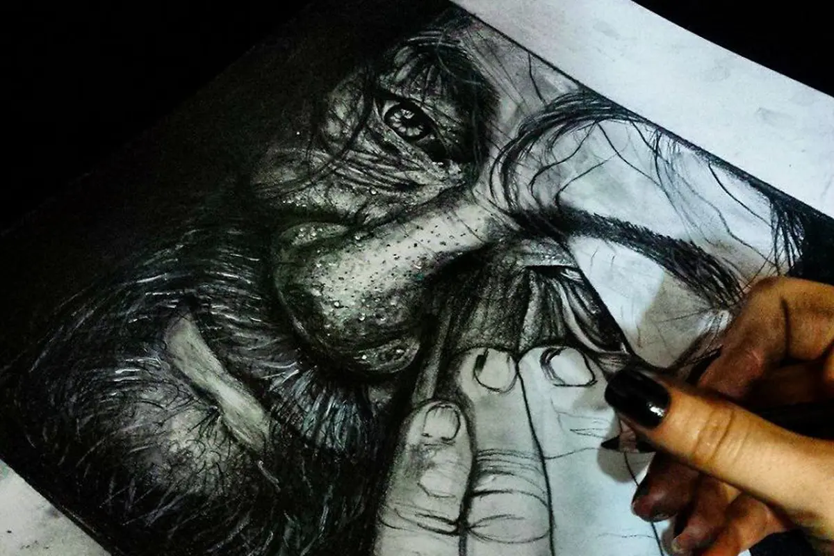 Terhipnotis oleh Sederet Lukisan Pensil Wajah Gelandangan