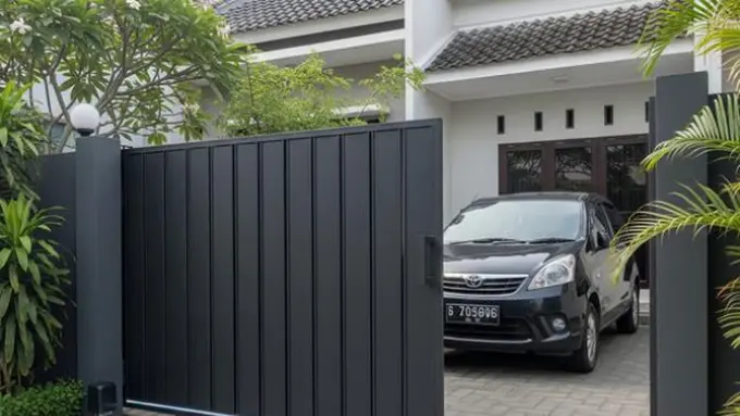 Ilustrasi Model Pagar Tinggi Modern untuk Rumah Mewah/Gemini AI