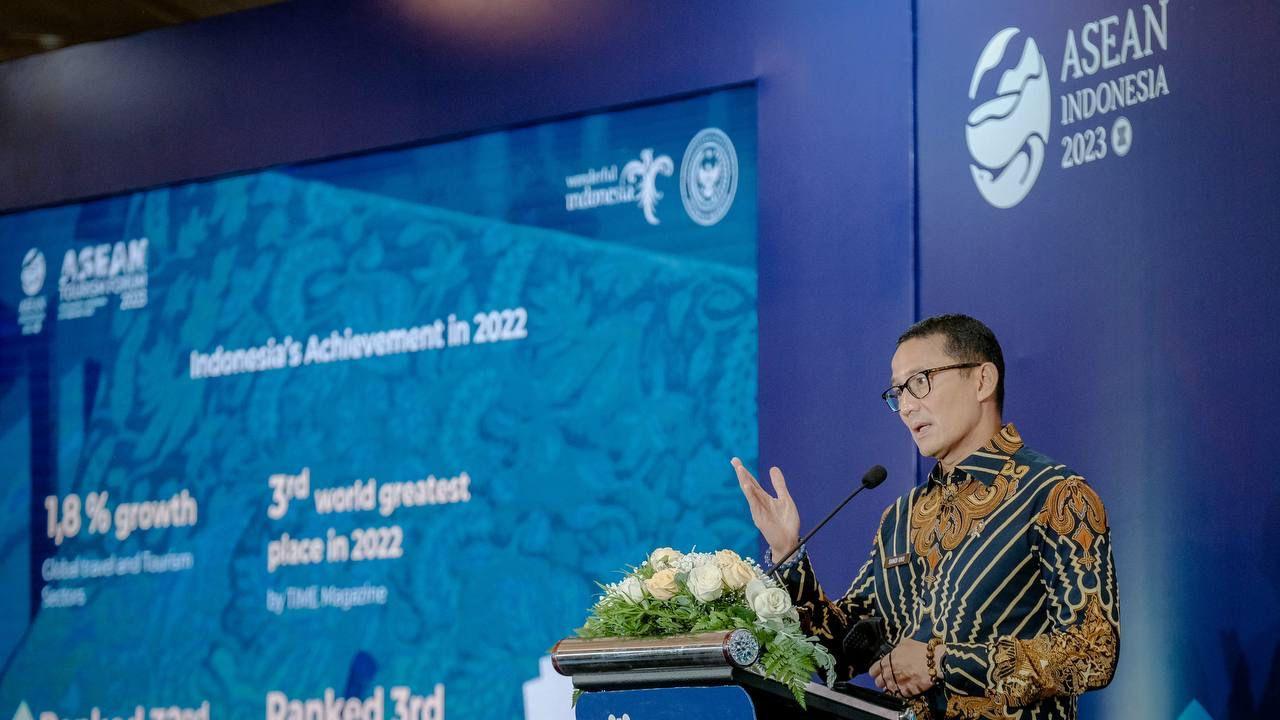 Sandiaga Uno saat SEABEF di Yogyakarta, Jumat (3/2/2023)